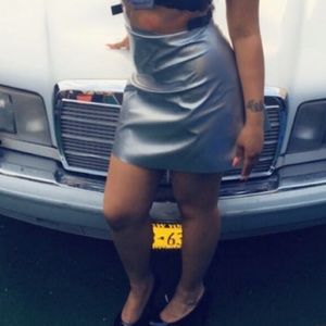 Silver laytex Skirt